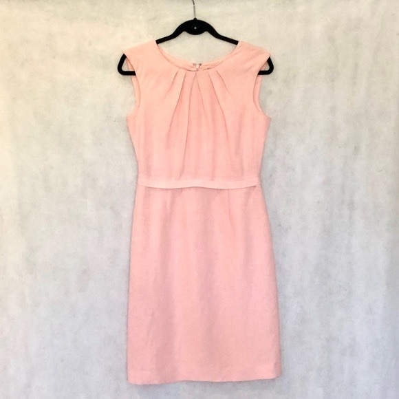 Tahari Blush Pink Linen Blend Sleeveless Dress - Picture 7 of 8